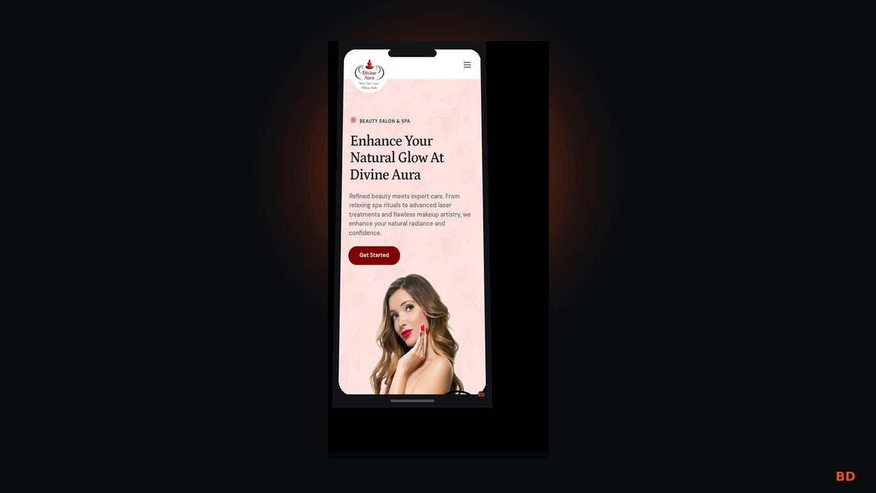 Divine Aura Salon & Spa — Salon Website, Brampton - Strategic Objective Visual