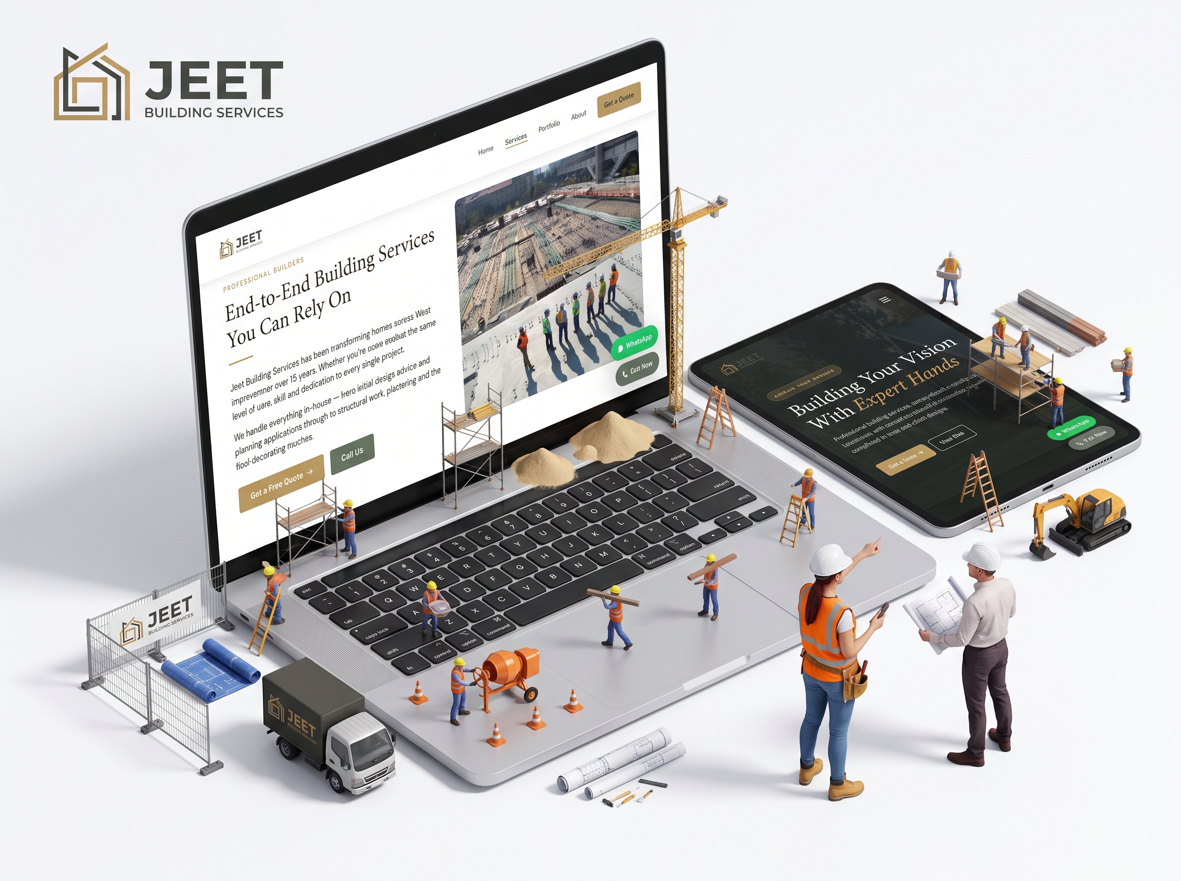 Jeet Building Services — Builder Website, West London - Engineering Scope Visual