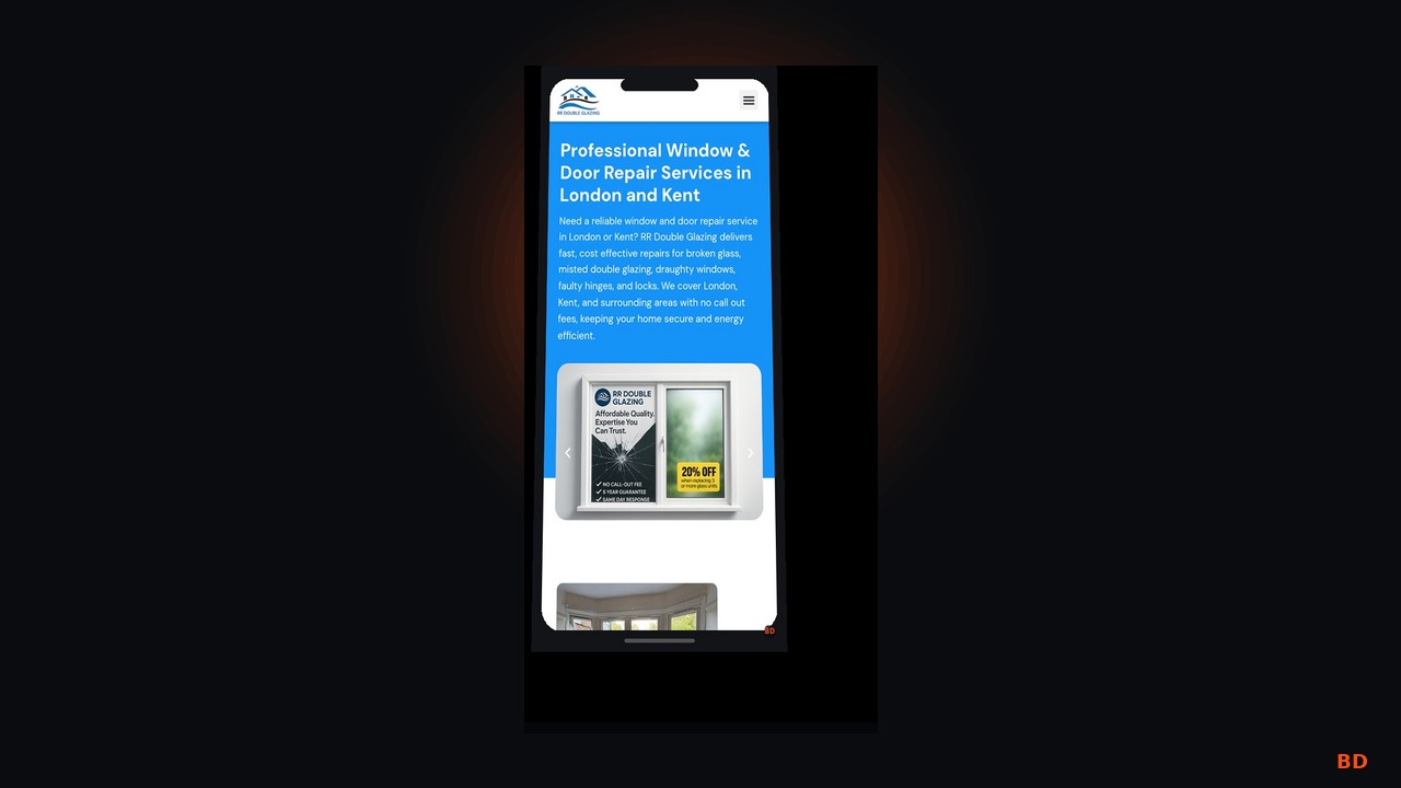 RR Double Glazing Ltd — Window Repair Website, Romford - Strategic Objective Visual