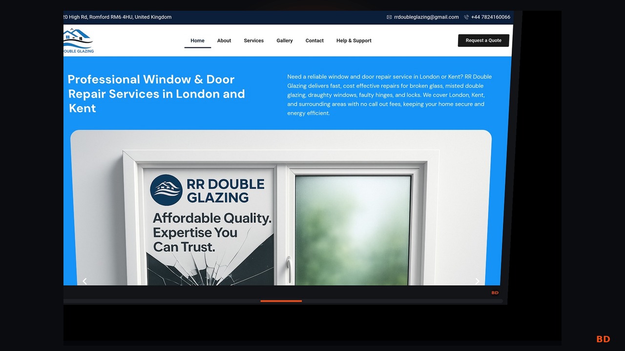 RR Double Glazing Ltd — Window Repair Website, Romford - Live Architecture Overview